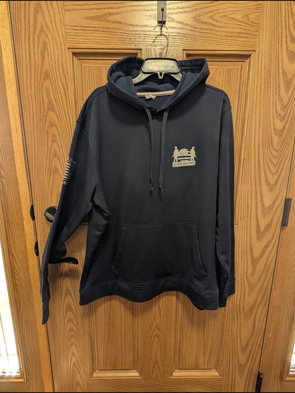 Men's Military Navy In Color Hoodie with Front Pocket By Port & Company